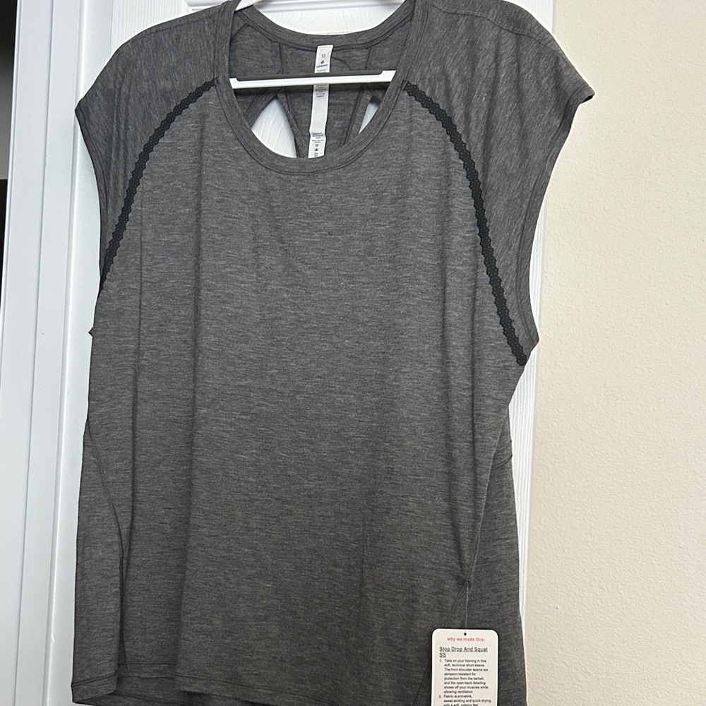 lululemon athletica Heather Gray Cap-Sleeve Active Tank